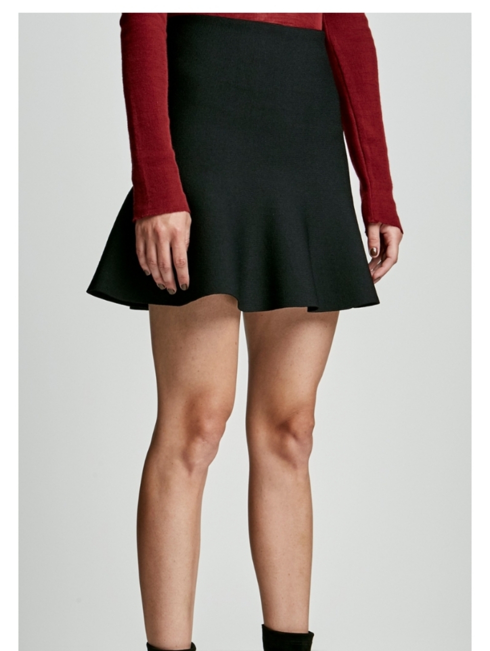 Scanlan Theodore Thick Knit Flared Mini Skirt